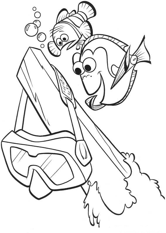 coloriage nemo et le casque